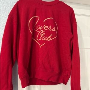 Red Spiritual Gangster “Lovers Club" Crewneck Sweatshirt